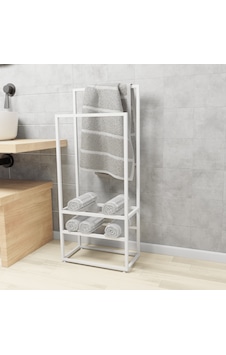 lyla concept Manolya Extra 2 Katlı Metal Havluluk Modern Ve Şık Banyo Rafı Beyaz lyla concept Manolya Extra 2 Katlı Metal Havluluk Modern Ve Şık Banyo Rafı Beyaz