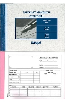 Özkan Tahsilat Makbuzu Otokopili 50X2 Nüsha 12 li Özkan Tahsilat Makbuzu Otokopili 50X2 Nüsha 12 li