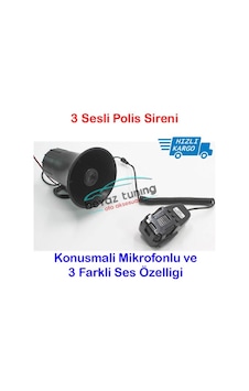 Polis Sireni Dadat 3 Sesli Mikrofonlu 12 Volt Polis Sireni Dadat 3 Sesli Mikrofonlu 12 Volt