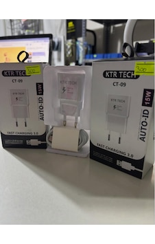 Ktr Tech 15w 3.0amper Şarj Seti Beyaz Şarj Aleti Takımı