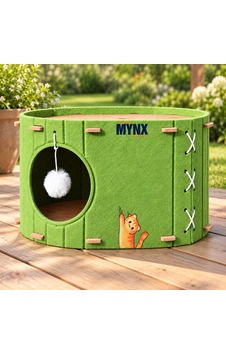 Mynx Tek Katlı Keçe Kedi Evi Yeşil Mynx Tek Katlı Keçe Kedi Evi Yeşil