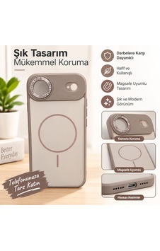 İphone 17 Aır Uyumlu Kamera Korumalı Silikon Kahverengi İphone 17 Aır Uyumlu Kamera Korumalı Silikon Kahverengi