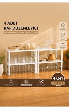 Porsima ORG-02 4lü Raf Düzenleyici - Dolap İçi Düzenleyici Raf Beyaz Porsima ORG-02 4lü Raf Düzenleyici - Dolap İçi Düzenleyici Raf Beyaz