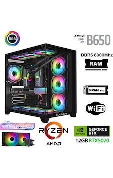 Xaser Velox-X480 R7-9700X 32 GB 2 TB M.2 NVMe SSD 12 GB RTX5070 Free Dos Masaüstü Oyuncu Bilgisayarı