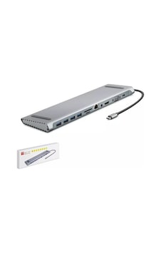 Hadron Hdx7854 Type-c Hdtv Combo Type-c + Hdmı 4k 30hz + 4-usb3.0 + Vga + Audıo + Beyaz - Siyah