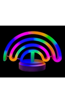 Neon Işıklı Gökkuşağı Masa Gece Lambası Çok Renkli Neon Işıklı Gökkuşağı Masa Gece Lambası Çok Renkli