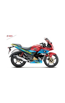 Hero Karisma Rossi Shark Açık Mavi Motosiklet Sticker