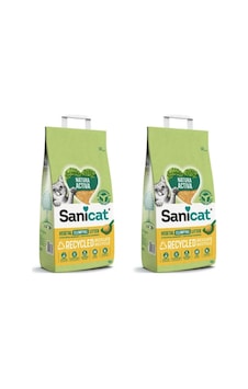 Sanicat Vegetal Clumping Litter Topaklaşan Organik Bentonit Kedi Kumu 2 x 10 L Sanicat Vegetal Clumping Litter Topaklaşan Organik Bentonit Kedi Kumu 2 x 10 L