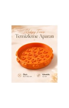 Makyaj Fırçası Temizleme Aparatı 3d Baskı Kalp Desenli Fırça Yıkama Aparatı 8,5 Cm Turuncu Makyaj Fırçası Temizleme Aparatı 3d Baskı Kalp Desenli Fırça Yıkama Aparatı 8,5 Cm Turuncu