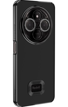 Xiaomi Redmi 14c 4g Kılıf Kamera Korumalı Logo Gösteren Zore Omega Kapak Siyah