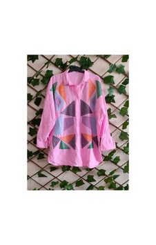 Çınar Boutique Desenli Keten Tunik-üçgen Desenli Pembe - Standart Üçgen Desenli Pembe Üçgen Desenli Pembe Çınar Boutique Desenli Keten Tunik-üçgen Desenli Pembe - Standart Üçgen Desenli Pembe Üçgen Desenli Pembe