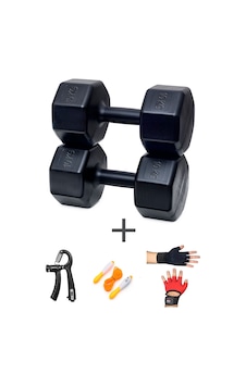 Psspor 10kg Dambıl Set 10kg 2 Adet Dambıl +body Eldiven Sayaçlı Ayarlanabilir El Yayı Ve Atlama İpi