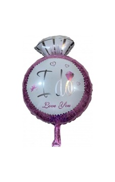 Tek Taş Yüzük Figürlü Folyo Balon 18 Inç Pembe Mavi Tek Taş Yüzük Figürlü Folyo Balon 18 Inç Pembe Mavi