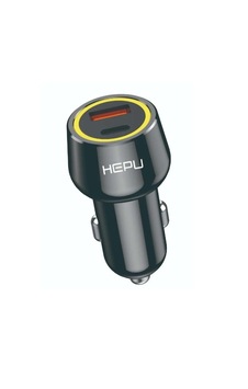 Hepu Hp-783 120w Hızlı Araç Şarjı Type-c & Usb Çıkışlı Metal Gövde Siyah