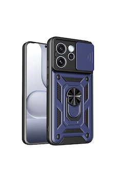 Adige Oppo Reno 15f Kılıf Pars Standlı Yüzüklü Sürgülü Vega Lacivert