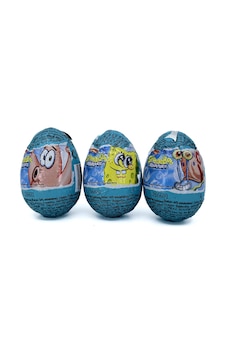 Sponge Bob Square Pants Sünger Bob Kare Şort -glutensiz Çikolatalı Sürpriz Yumurta 20 G 3 Adet