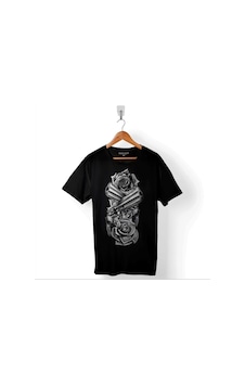 Smith Wesson Revolver Gungs Tabanca Gül Beyaz Baskılı Tişört Unisex T-shirt 001