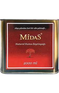 Midas Erken Hasat Soğuk Sıkım Natürel Sızma Zeytinyağı Teneke 2 L Midas Erken Hasat Soğuk Sıkım Natürel Sızma Zeytinyağı Teneke 2 L