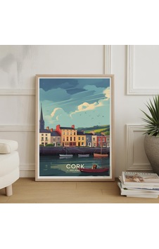 Cork, İrlanda Seyahat Posteri: Cork Ve Kinsale Bölgesi Sanat Baskısı Cork, İrlanda Seyahat Posteri: Cork Ve Kinsale Bölgesi Sanat Baskısı