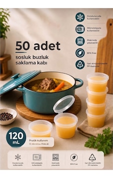 50 Adet 120 Ml Sızdırmaz Sos Kabı Mini Saklama Kabı, Buzluk Kabı, Sosluk, Et & Kemik Suyu Kabı Şeffaf Şeffaf 50 Adet 120 Ml Sızdırmaz Sos Kabı Mini Saklama Kabı, Buzluk Kabı, Sosluk, Et & Kemik Suyu Kabı Şeffaf Şeffaf