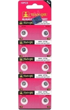 Tianqiu AG4 LR626/377 Alkalin Düğme Pil 10'lu Tianqiu AG4 LR626/377 Alkalin Düğme Pil 10'lu