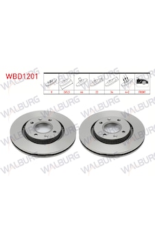 Walburg Wbd 1201 Fren Dıskı On Havalı 4 Bjn 265,5x22x66x34 Partner 2. 4249.g1 Walburg Wbd 1201 Fren Dıskı On Havalı 4 Bjn 265,5x22x66x34 Partner 2. 4249.g1