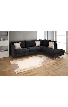 Dijital Baskı Yıkanabilir Kaymaz Taban Modern Baskı Eh545 Krem - Bej