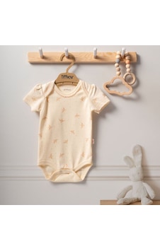 Tiffany Baby & Kids Tiffany Baby Organik Bird Theme Yarım Kol Bebek Badi 2424008 Ekru Tiffany Baby & Kids Tiffany Baby Organik Bird Theme Yarım Kol Bebek Badi 2424008 Ekru