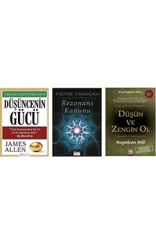 Dusuncenın Gucu + Rezonans Kanunu + Dusun Ve Zengın Ol 3 Set Dusuncenın Gucu + Rezonans Kanunu + Dusun Ve Zengın Ol 3 Set