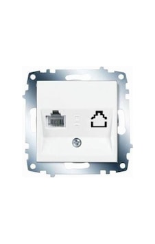 Viko Karre/meridian Beyaz Tekli Nümeris Cat-3 Telefon Prizi Çerçevesiz - 90967013