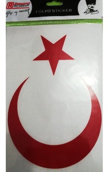 Rasyonel Ay-yıldız Sticker Yapışkanlı A5 - 2 Adet