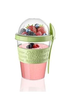 Meyve Hazneli Kaşıklı Portatif Yoğurt Kabı Yeşil - 600 Ml Nocolor-1c0d1cc6 Meyve Hazneli Kaşıklı Portatif Yoğurt Kabı Yeşil - 600 Ml Nocolor-1c0d1cc6