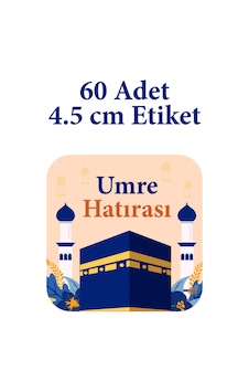 60 Adet Hac Umre Hatırası Sticker - 4,5 Cm Kabe Temalı Hediyelik Paketleme Etiketi Diğer 60 Adet Hac Umre Hatırası Sticker - 4,5 Cm Kabe Temalı Hediyelik Paketleme Etiketi Diğer
