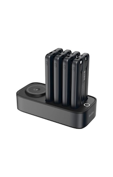 S-link Ip-ds40 4 Adet 10000mah Powerbank Li 15w Kablosuz Şarj Siyah Taşınabilir Şarj İstasyonu