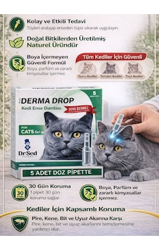 Dr. Sed Derma Drop Kedi Deri Bakım Damlası 5 x 1 G
