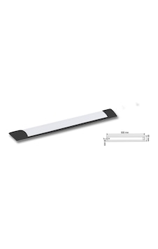 18w Siyah Led Bant Armatür Beyaz Işık 2 Adet 18w Siyah Led Bant Armatür Beyaz Işık 2 Adet