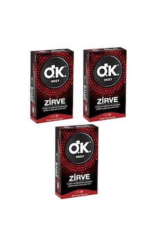 Okey Zirve Tırtıklı ve Kabartmalı Prezervatif 10'lu x 3