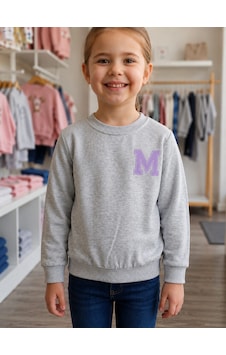 Ela Kız Çocuk Mevsimlik Sweatshirt Gri Ela Kız Çocuk Mevsimlik Sweatshirt Gri