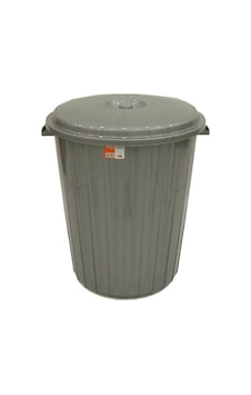 Çöp Kovası Kapaklı Plastik 50 Lt Gri Çöp Kovası Kapaklı Plastik 50 Lt Gri
