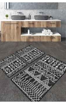 Straordinario Siyah Banyo Halısı Djt 3 Lü Set, Banyo Halısı , Banyo paspası yıkanabilir Siyah Straordinario Siyah Banyo Halısı Djt 3 Lü Set, Banyo Halısı , Banyo paspası yıkanabilir Siyah