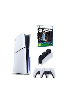 Sony Playstation 5 Slim Standart Edition +2 Dualsense Kol + Şarj İstasyonu+ FC 24 Oyun Konsolu (İthalatçı Garantili) Sony Playstation 5 Slim Standart Edition +2 Dualsense Kol + Şarj İstasyonu+ FC 24 Oyun Konsolu (İthalatçı Garantili)