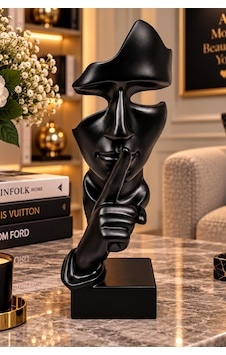 Siyah Soyut Maske Ve El Figürü Modern Dekoratif Heykel Masaüstü Obje 5x16 Cm 036-b Siyah Soyut Maske Ve El Figürü Modern Dekoratif Heykel Masaüstü Obje 5x16 Cm 036-b