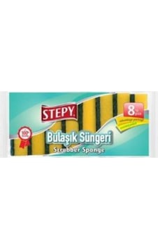 Stepy Düz Bulaşık Süngeri 8'li Stepy Düz Bulaşık Süngeri 8'li