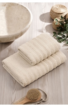 Elart Line Havlu Seti Pamuklu 2 Adet 50x90 Cm Bej Bej