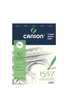 Canson 1557 Resim Ve Çizim Blok 120gr A4 40yp Üstten Spiralli Resim Defteri