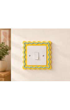 Dekoratif Anahtar Çerçevesi Renkli Işık Düğmesi Süsü Modern Ev Dekoru