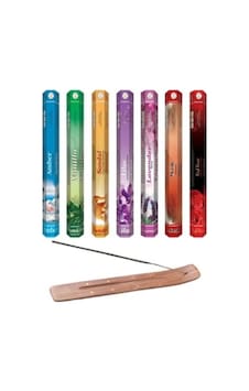 Flute Karışık Tütsü 7 x 20'li + Ahşap Tütsü Kayığı Flute Karışık Tütsü 7 x 20'li + Ahşap Tütsü Kayığı