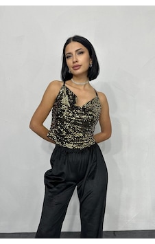 Mythrıva Gold Askılı Degaje Bluz Mythrıva Gold Askılı Degaje Bluz