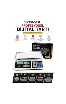 Staxx St40term 40 Kg Dijital Terazi Şarjlı Lcd Elektronik Market Manav Kasap Pazarcı Tartısı Staxx St40term 40 Kg Dijital Terazi Şarjlı Lcd Elektronik Market Manav Kasap Pazarcı Tartısı