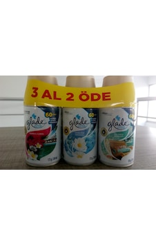 Glade Otomatik Yedek Sprey Tropical + Okyanus Sessizliği + Temizliğin Ferahlığı 3 x 269 ML Glade Otomatik Yedek Sprey Tropical + Okyanus Sessizliği + Temizliğin Ferahlığı 3 x 269 ML